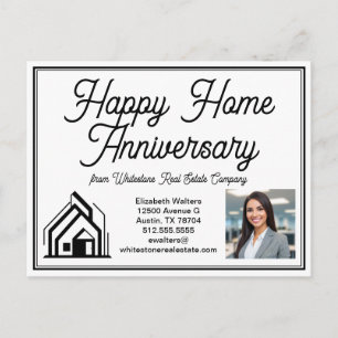 Elegante Immobilienfirma Benutzerdefiniertes Logo  Postkarte