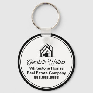 Elegante Immobilienfirma Individueller Makler Schlüsselanhänger