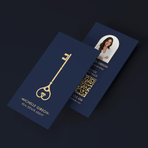 Elegante Immobilienmakler-Foto Realtor Branding Visitenkarte