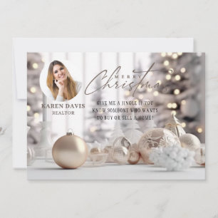 Elegante Immobilienmakler-Weihnachtspostkarte Feiertagskarte