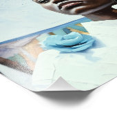 Elegante in Blau Fotodruck (Ecke)