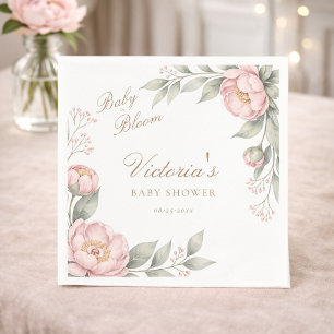 Elegante In Bloom Mädchen Baby Shower Party Serviette