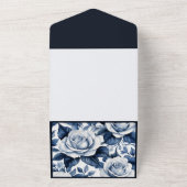 Elegante in Blue Rose Brautparty & Rezept All In One Einladung (Außenbereich)