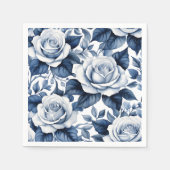 Elegante in Blue Rose Serviette (Vorderseite)