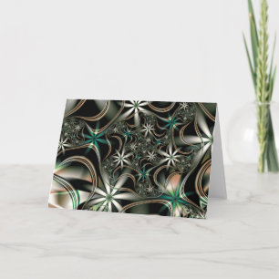 Elegante in der Blumen-Grußkarte Karte