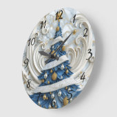 Elegante indische Christbaumkunst Große Wanduhr (Winkel)