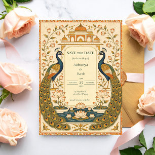 Elegante indische Hochzeit Pichwai - Save-the-Date Save The Date