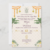 Elegante indische Hochzeitseinladung Einladung (Vorderseite)