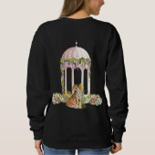 Elegante indische Tiger Ästhetik Botanische Print Sweatshirt (Rückseite)