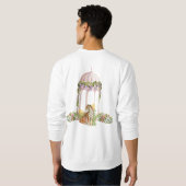 Elegante indische Tiger Ästhetik Botanische Print Sweatshirt (Schwarz voll)