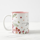 Elegante, individuell anpassbare Baby Shower Gastg Zweifarbige Tasse (Links)