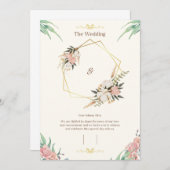 Elegante, individuell anpassbare Einladung für Hoc (Vorne/Hinten)