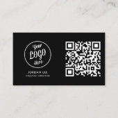 Elegante individuell anpassbare QR Code Business C Visitenkarte (Vorderseite)