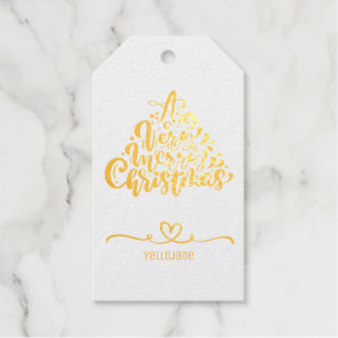 Elegante individuell anpassbare Weihnachtsfeiertag Geschenkanhänger