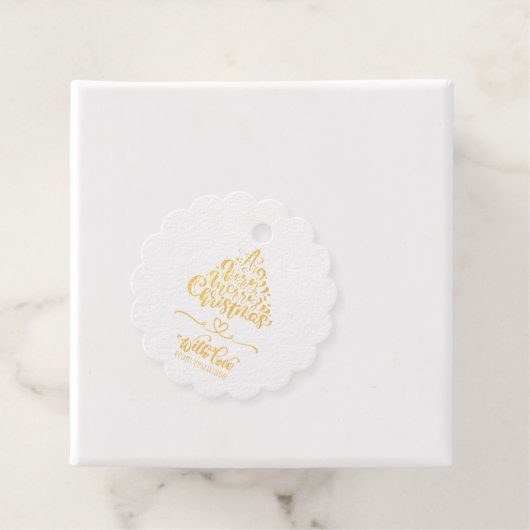 Elegante individuell anpassbare Weihnachtsfeiertag Geschenkanhänger (Mit Box)