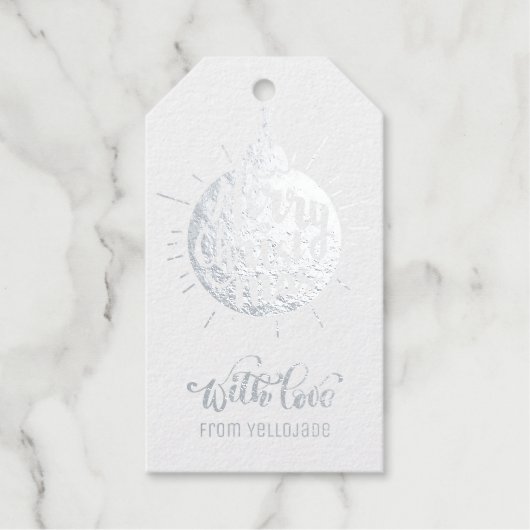 Elegante, individuell anpassbare Weihnachtslieder- Geschenkanhänger (Vorderseite)