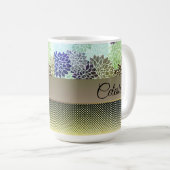 Elegante, individuell gestaltete Blumen Kaffeetasse (VorderseiteRechts)