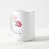 Elegante, individuell gestaltete Peonies Kaffeetasse (Vorderseite Links)