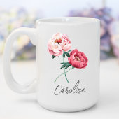 Elegante, individuell gestaltete Peonies Kaffeetasse