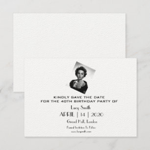 Elegante, individuelle Geburtstagsparty Save The Date