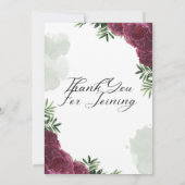 Elegante individuelle Hochzeitseinladung Einladung (Rückseite)