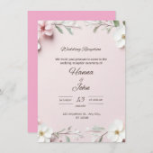 Elegante individuelle Hochzeitseinladung Einladung (Vorne/Hinten)