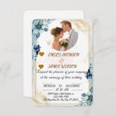 Elegante individuelle Hochzeitseinladung, Einladung (Vorne/Hinten)