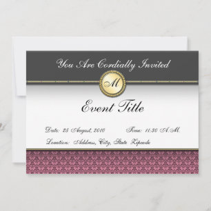Elegante individuelle Initialen - formelle Einladu Einladung