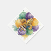 Elegante individuelle Mardi-Gras-Farben Serviette (Ecke)