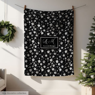 Elegante individuelle monochrome Wildblumen-Decke Fleecedecke