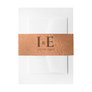Elegante individuelle Monogramme Hochzeitsdatum Ku Einladungsbanderole