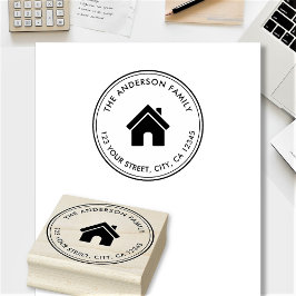 Elegante Individuelle Name Logo-Rücksendeadresse Gummistempel