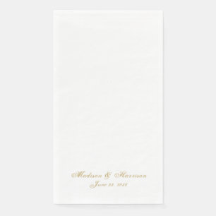 Elegante individuelle Namen mit Goldschrift datier Serviette