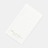 Elegante individuelle Namen mit Goldschrift datier Serviette (Ecke)