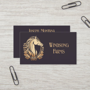 Elegante individuelle Pferdefarm Equine Visitenkarte