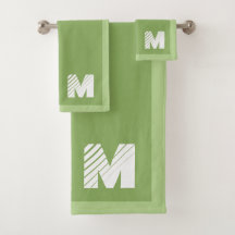 Elegante individuelle Sage-Grün-Monogramm 