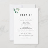Elegante Informationen RSVP Karte (Vorderseite)