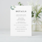 Elegante Informationen RSVP Karte (Stehend Vorderseite)