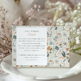 Elegante Informationskarte für Hochzeiten Mitte de Begleitkarte