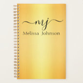 Elegante Initialen auf Gold Planer (Vorderseite)