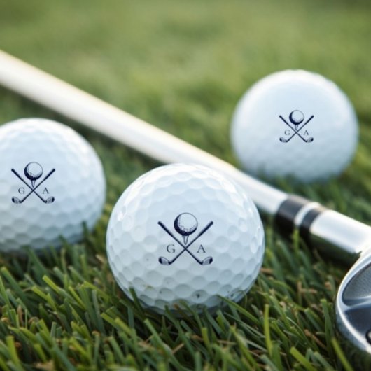 Elegante Initialen Benutzerdefiniertes Golfgeschen Golfball