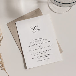 Elegante Initialen in Schwarzweiß