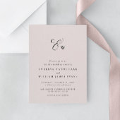 Elegante Initialen minimale rosa Einladung zur Hoc