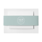 Elegante Initialen opal blaugrüne Hochzeit Einladungsbanderole (Vorderseite Beispiel)