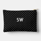 Elegante Initialen Punkte Geschenkbeutel Zubehörtasche (Rückseite)