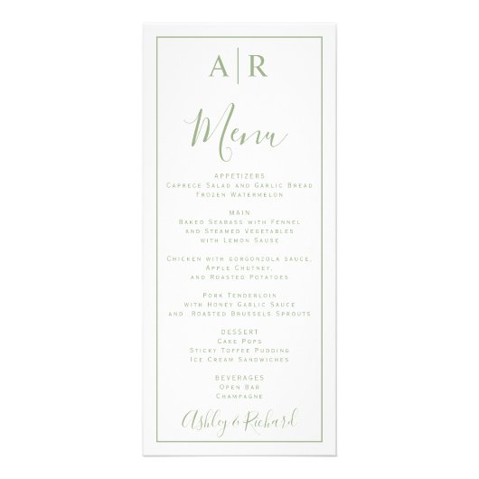 Elegante Initialen Sala Werbekarte (Vorne)