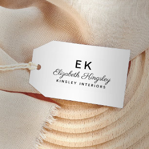 Elegante Initialen Schrift Name Monogramm Permastempel