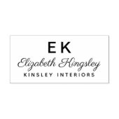 Elegante Initialen Schrift Name Monogramm Permastempel (Design)