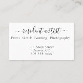 Elegante Initialen Visitenkarte (Rückseite)