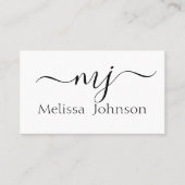 Elegante Initialen Visitenkarte (Vorderseite)